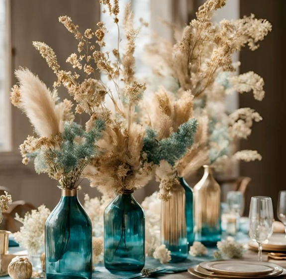 Teal and Gold Weddings