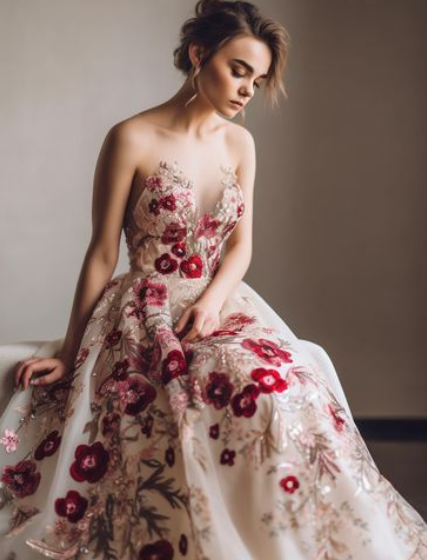 Floral Wedding Dress