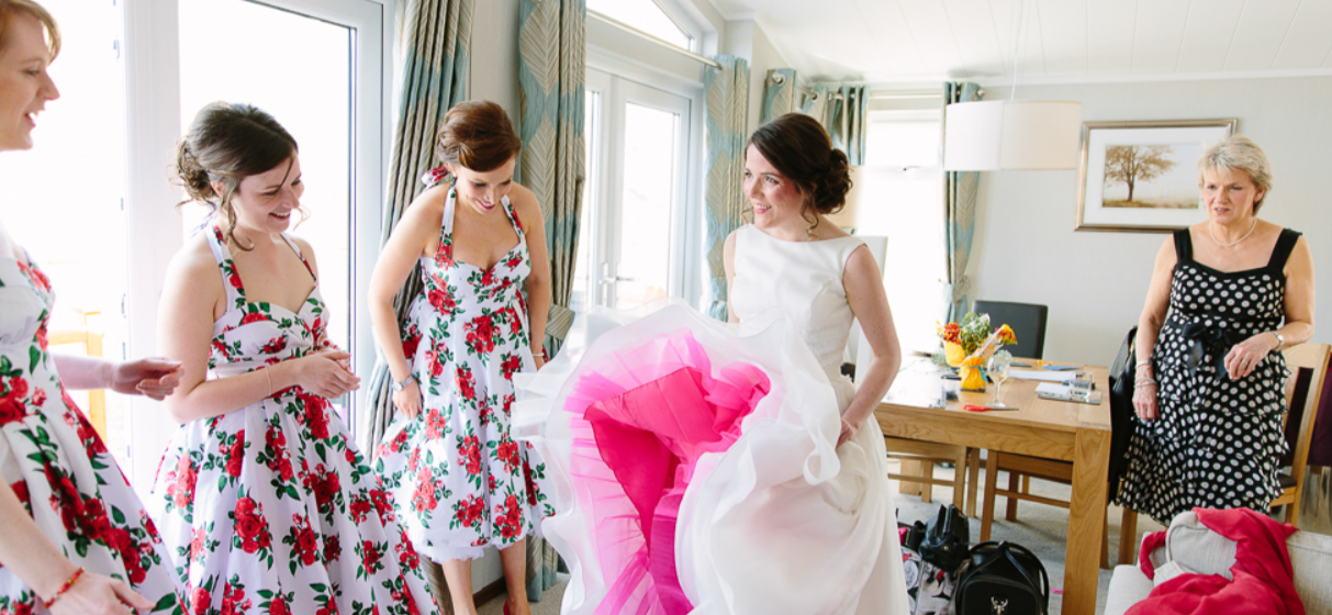 Dave and Shona’s Contemporary Scottish Wedding With a Thousand Multicoloured Paper Cranes